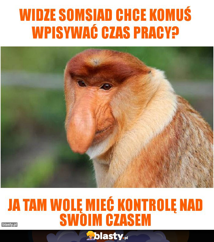 WIDZE SOMSIAD CHCE KOMUŚ WPISYWAĆ CZAS PRACY?