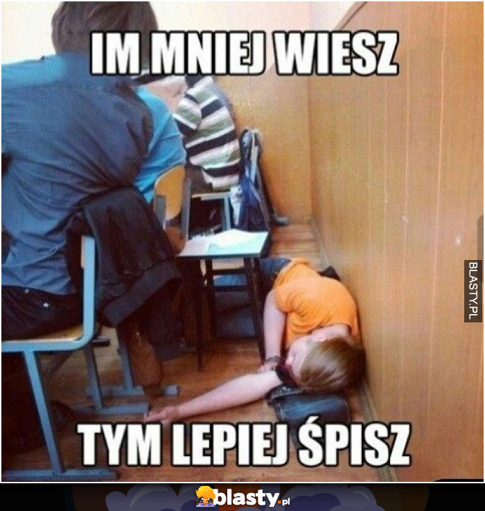 Im mniej wiesz, tym lepiej śpisz