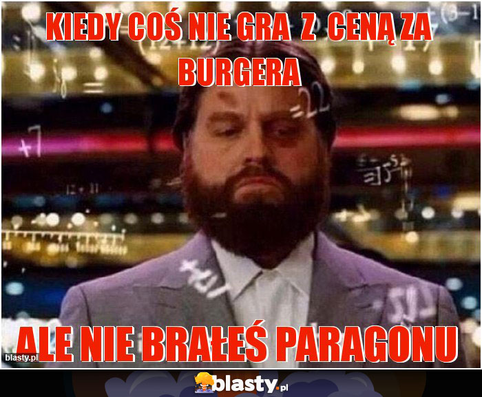 Kiedy coś nie gra  z  ceną za burgera