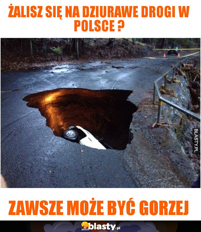 Żalisz się na dziurawe drogi w Polsce ?