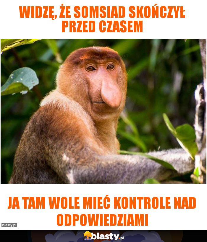 Widzę, że somsiad skończył przed czasem