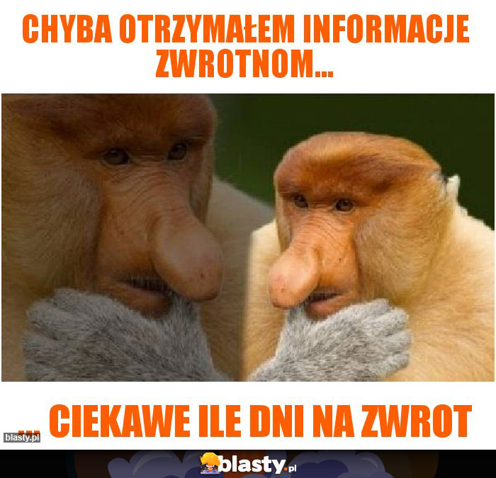 Chyba otrzymałem informacje zwrotnom...