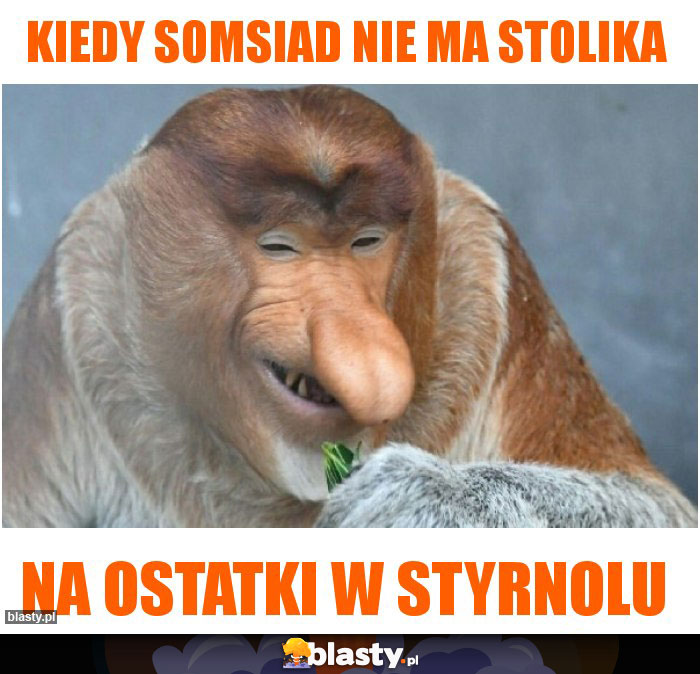 Kiedy somsiad nie ma stolika