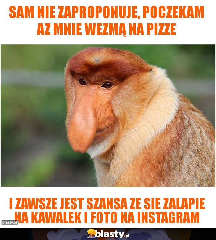 Sam nie zaproponuje, poczekam az mnie wezmą na pizze