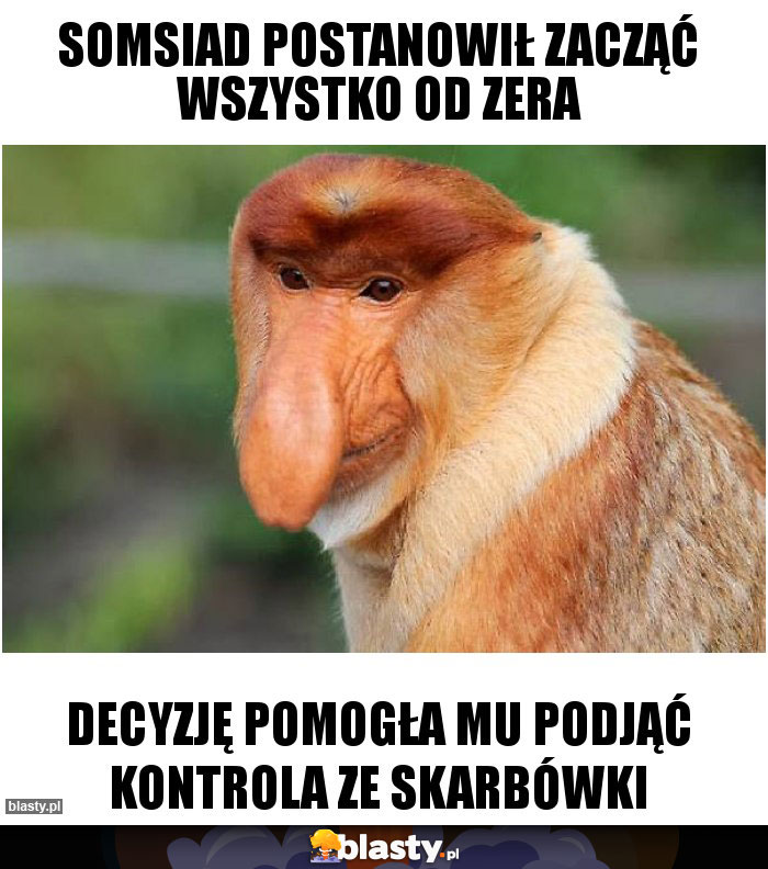 Somsiad postanowił zacząć wszystko od zera