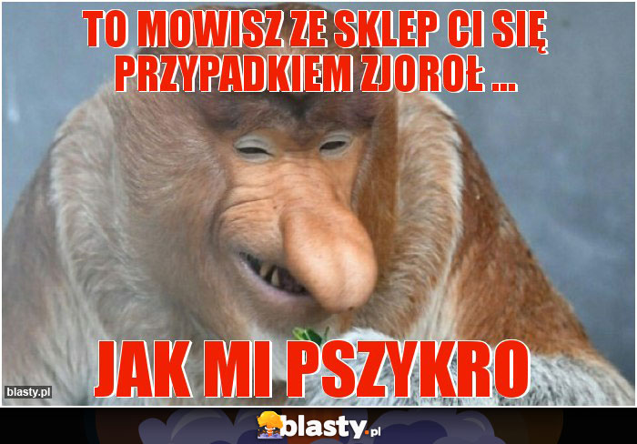 TO MOWISZ ZE SKLEP CI SIĘ PRZYPADKIEM ZJOROŁ ...