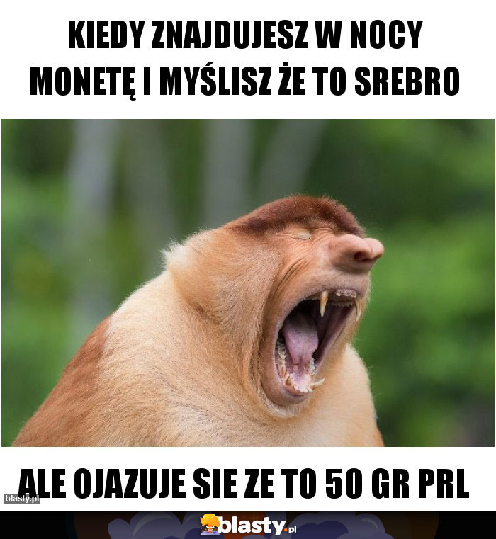 Kiedy znajdujesz w nocy monetę i myślisz że to srebro