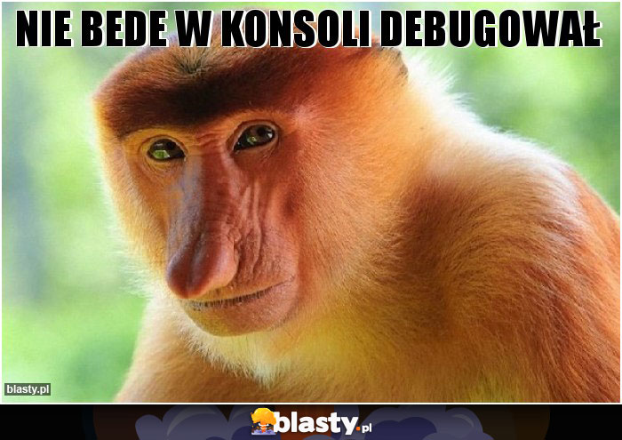 NIE BEDE w KONSOLI DEBUGOWAŁ