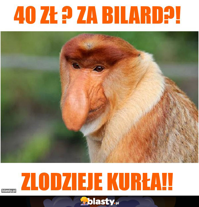 40 zł ? Za bilard?!