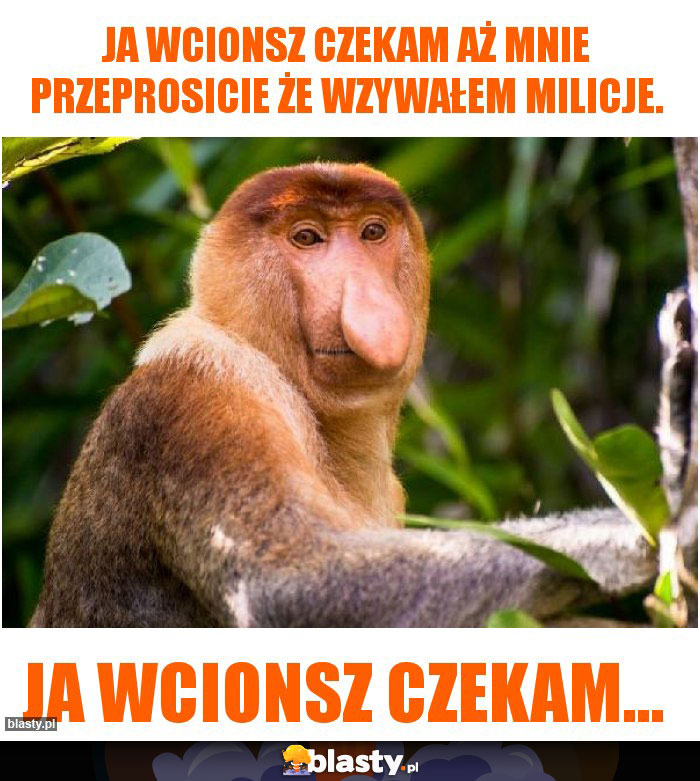 Ja wcionsz czekam aż mnie przeprosicie że wzywałem milicje.