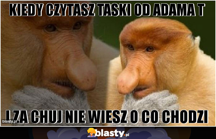 Kiedy czytasz taski od Adama T