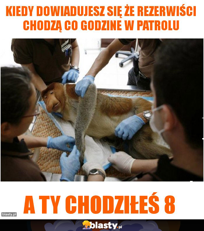 KIEDY DOWIADUJESZ SIĘ ŻE REZERWIŚCI CHODZĄ CO GODZINE W PATROLU