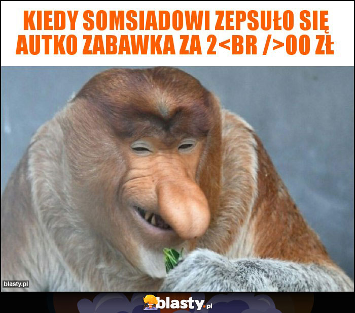 Kiedy somsiadowi zepsuło się autko zabawka za 2
00 zł