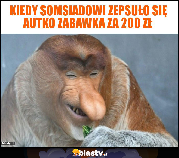 Kiedy somsiadowi zepsuło się autko zabawka za 200 zł