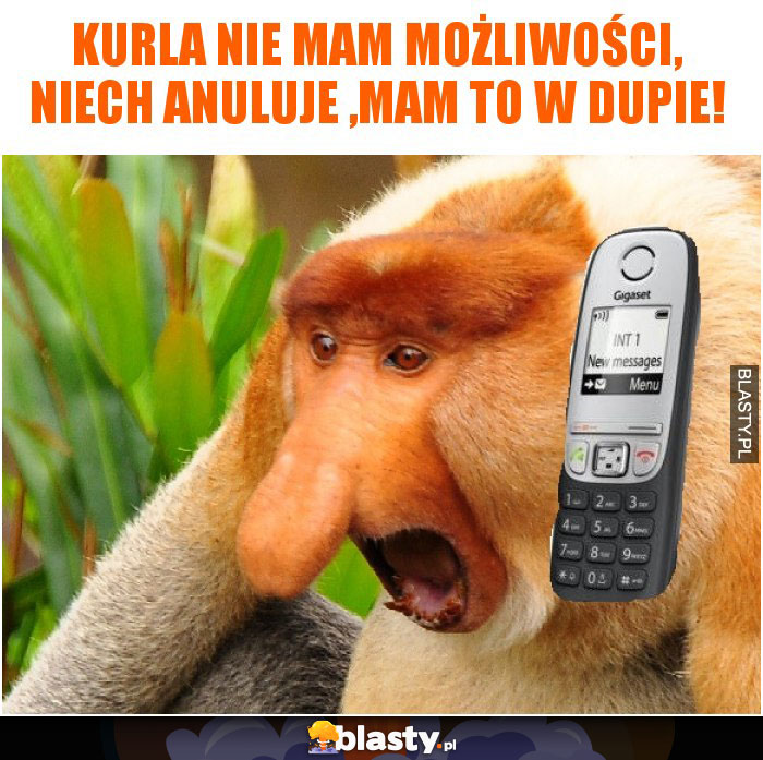 kurla nie mam możliwości, niech anuluje ,mam to w dupie!