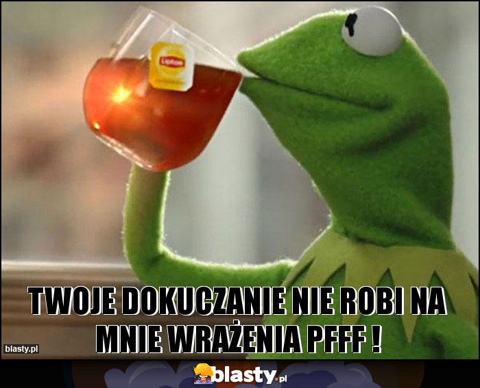 Twoje dokuczanie nie robi na mnie wrażenia pfff !