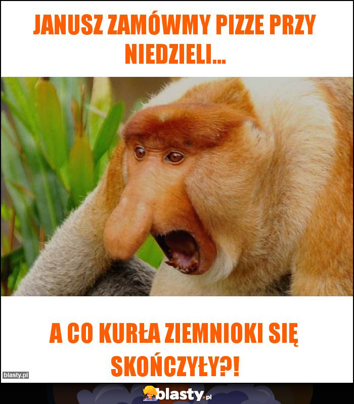 Janusz zamówmy pizze przy niedzieli...