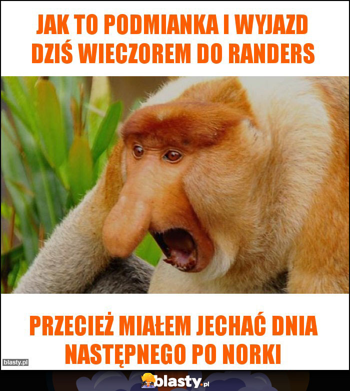 Jak to podmianka i wyjazd dziś wieczorem do randers