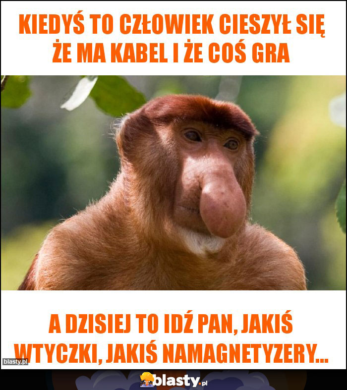 Kiedyś to człowiek cieszył się że ma kabel i że coś gra