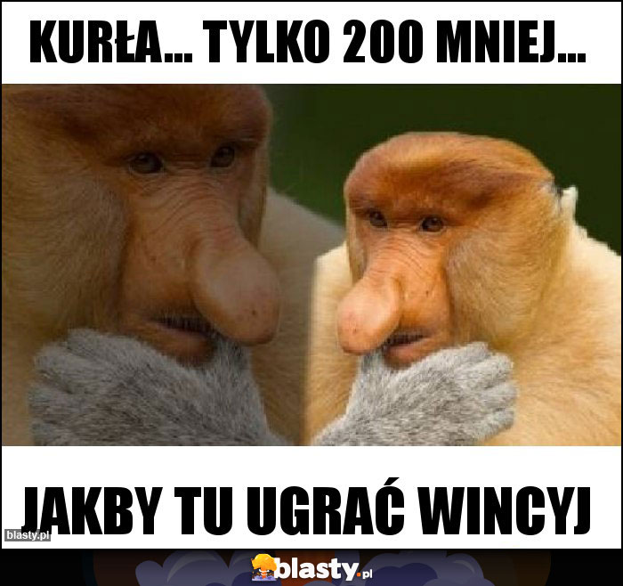 Kurła... tylko 200 mniej...