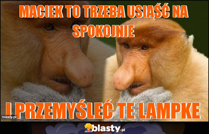 Maciek to trzeba usiąść na spokojnie