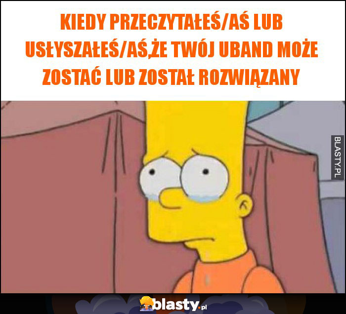 Kiedy przeczytałeś/aś lub usłyszałeś/aś,że twój UBand może zostać lub został rozwiązany