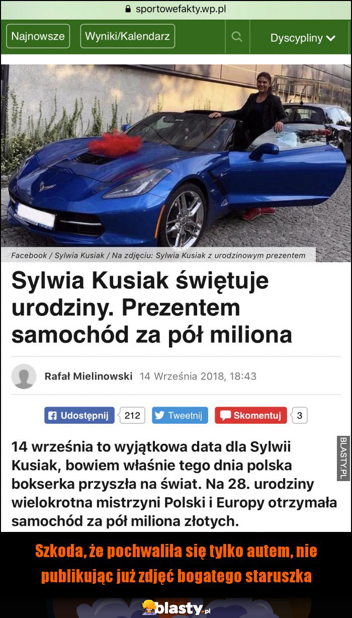 28-letnia bokserka otrzymała od 50-latka drogie auto