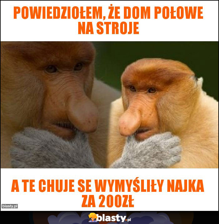 Powiedziołem, że dom połowe na stroje