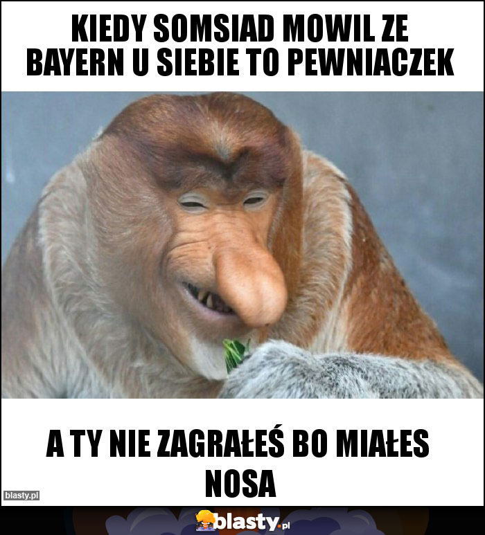 Kiedy somsiad mowil ze bayern u siebie to pewniaczek