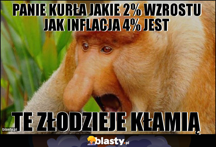 Panie kurła jakie 2% wzrostu jak inflacja 4% jest