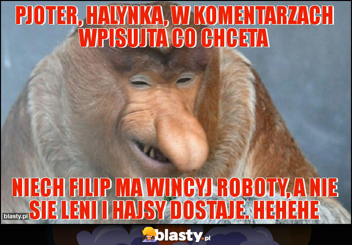 Pjoter, Halynka, w komentarzach wpisujta co chceta