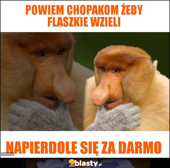 Powiem chopakom żeby flaszkie wzieli