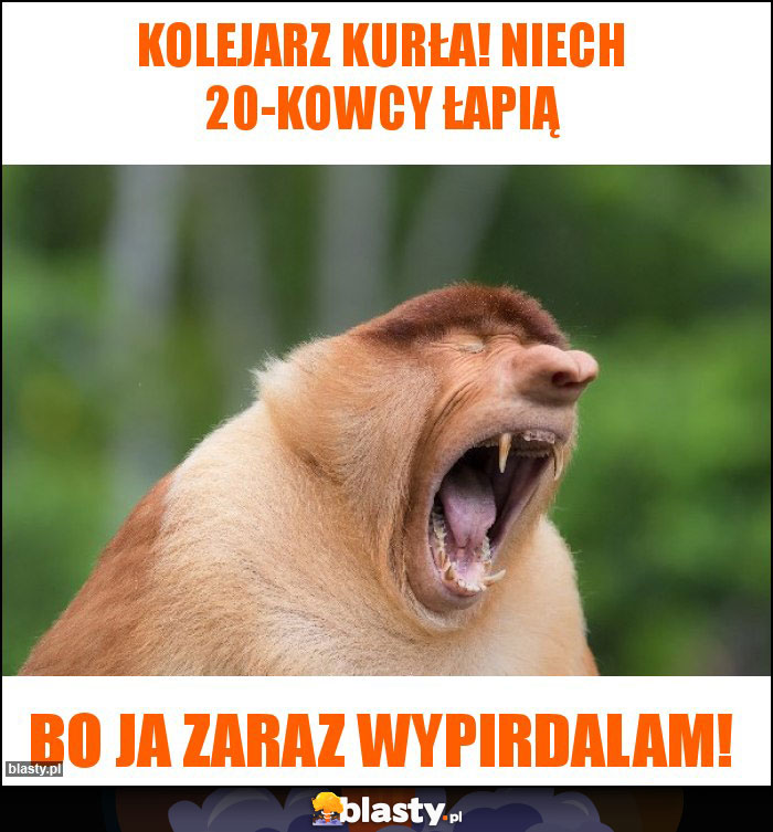 Kolejarz kurła! Niech 20-kowcy łapią