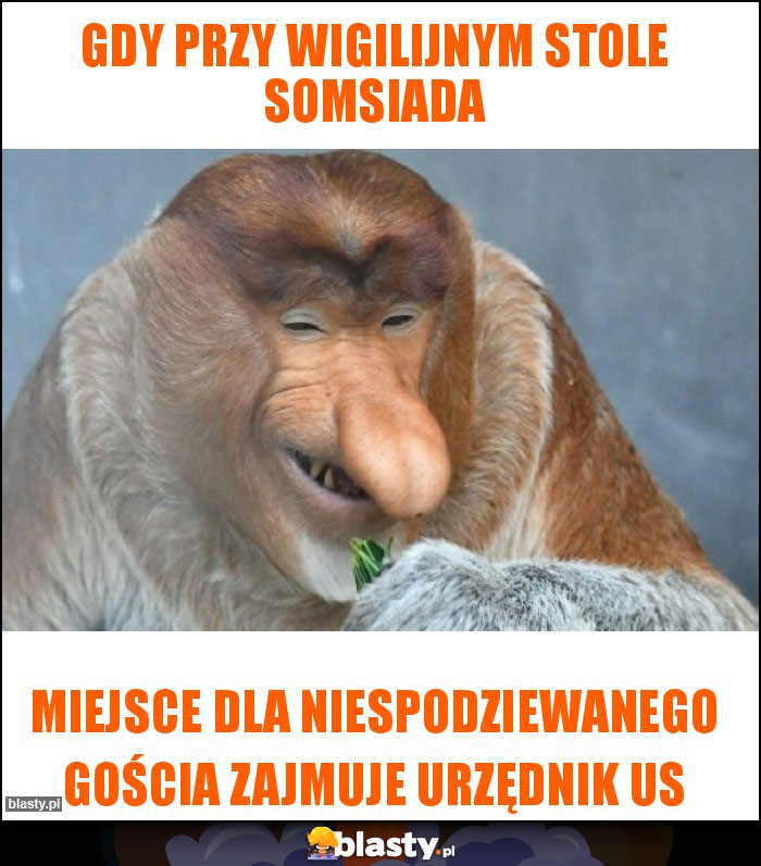 Gdy przy wigilijnym stole somsiada