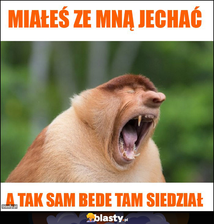 miałeś ze mną jechać