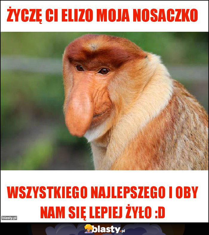 Życzę Ci Elizo moja nosaczko