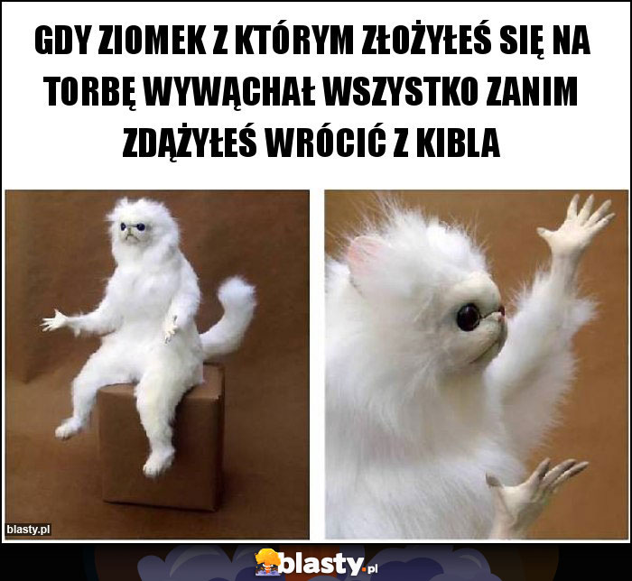 Gdy ziomek z którym złożyłeś się na torbę wywąchał wszystko zanim zdążyłeś wrócić z kibla