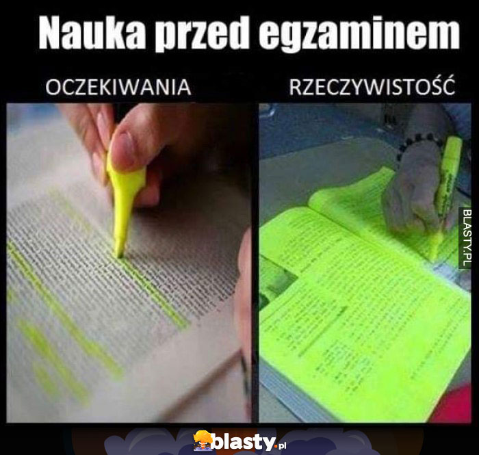 Nauka przed egazminem