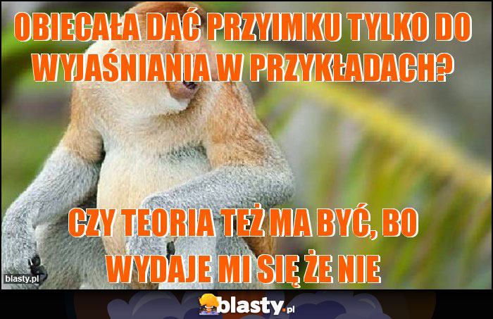 obiecała dać przyimku tylko do wyjaśniania w przykładach?