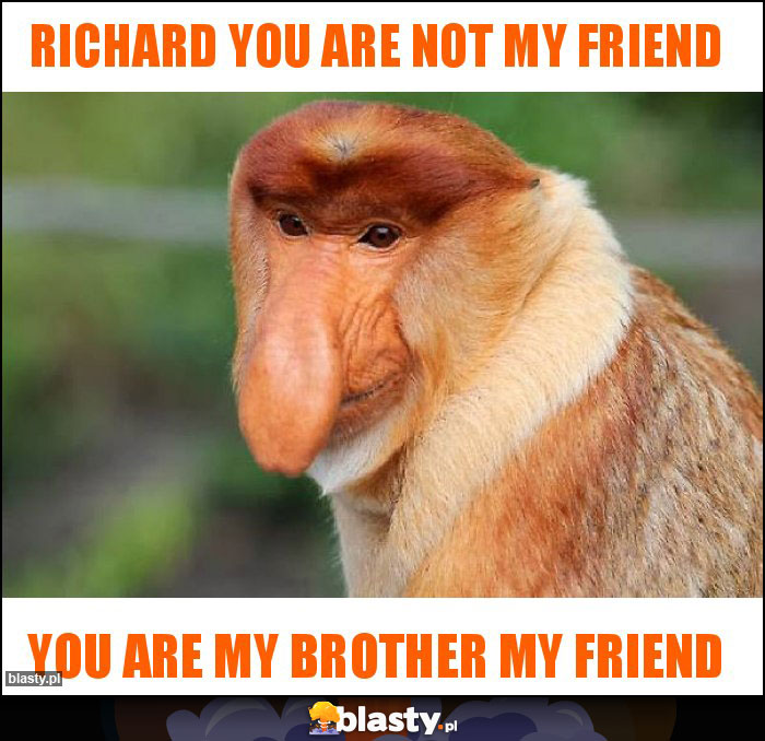 Richard you are not my friend