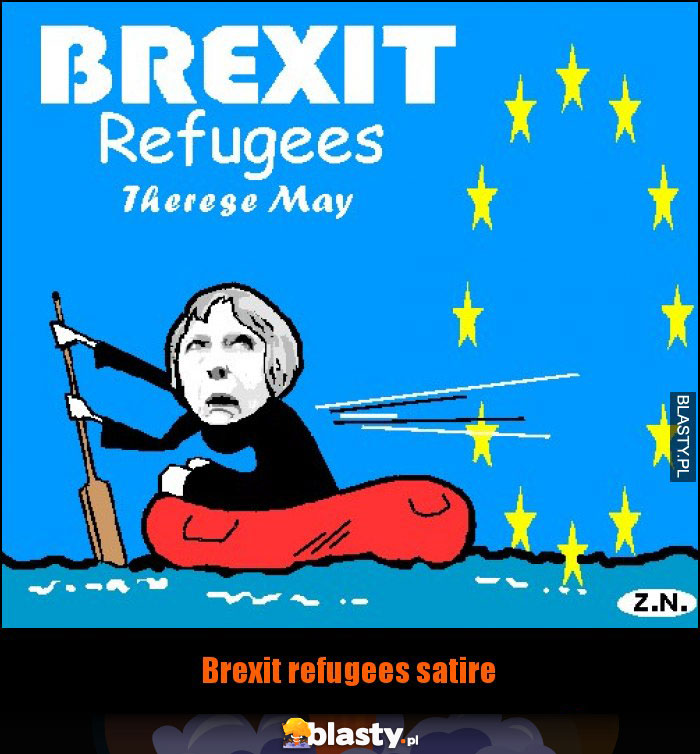 Brexit refugees satire