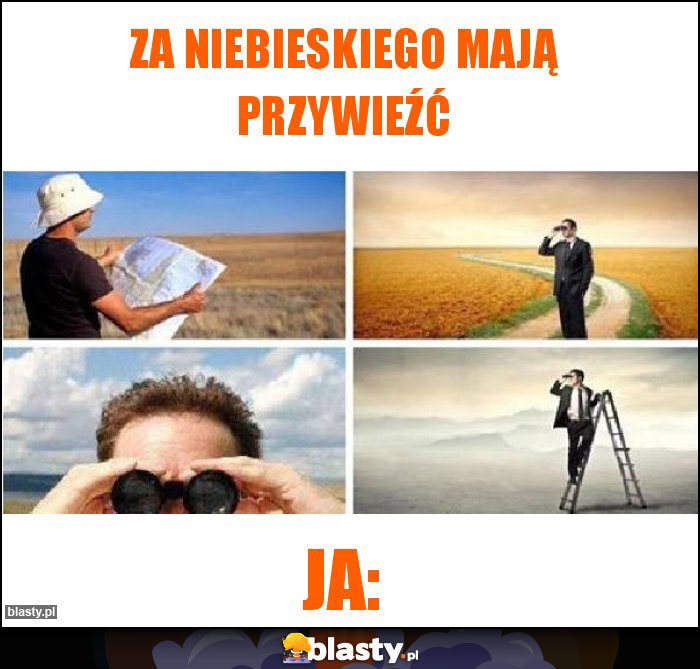 Za niebieskiego mają przywieźć