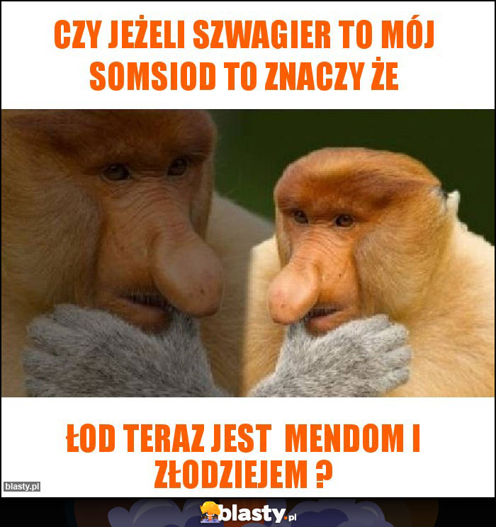 Czy jeżeli szwagier to mój somsiod to znaczy że