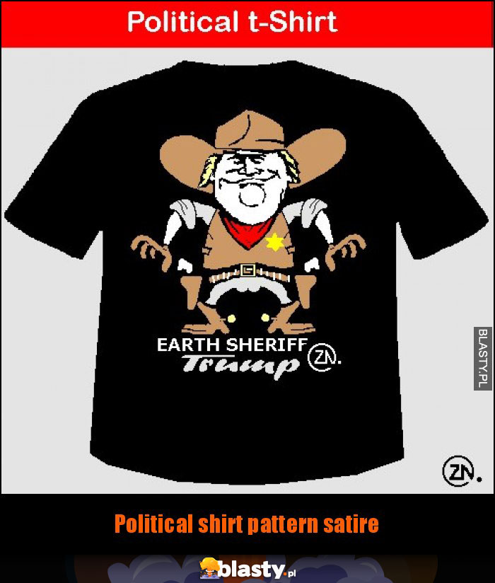 Political shirt pattern satire