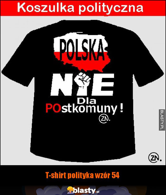 T-shirt polityka wzór 54