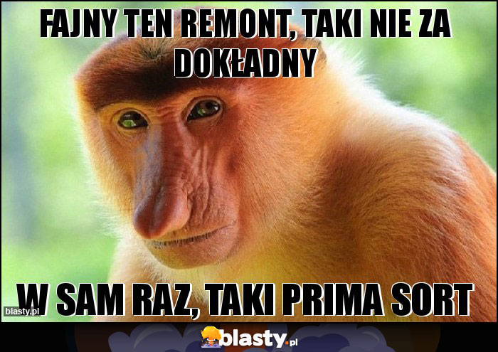 FAJNY TEN REMONT, TAKI NIE ZA DOKŁADNY