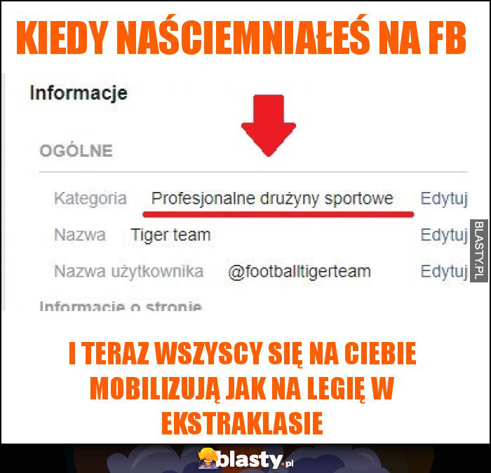 kiedy naściemniałeś na FB