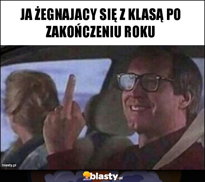 Ja żegnajacy się z klasą po zakończeniu roku