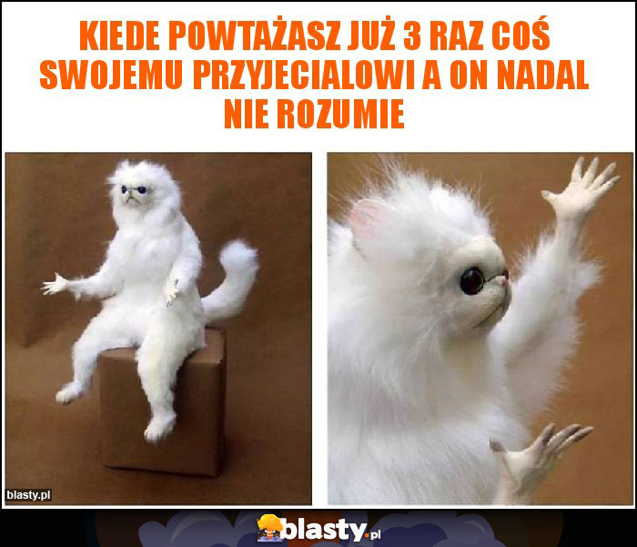 Kiede powtażasz już 3 raz coś swojemu przyjecialowi a on nadal nie rozumie