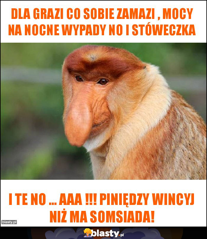 Dla Grazi co sobie zamazi , mocy na nocne wypady no i stóweczka